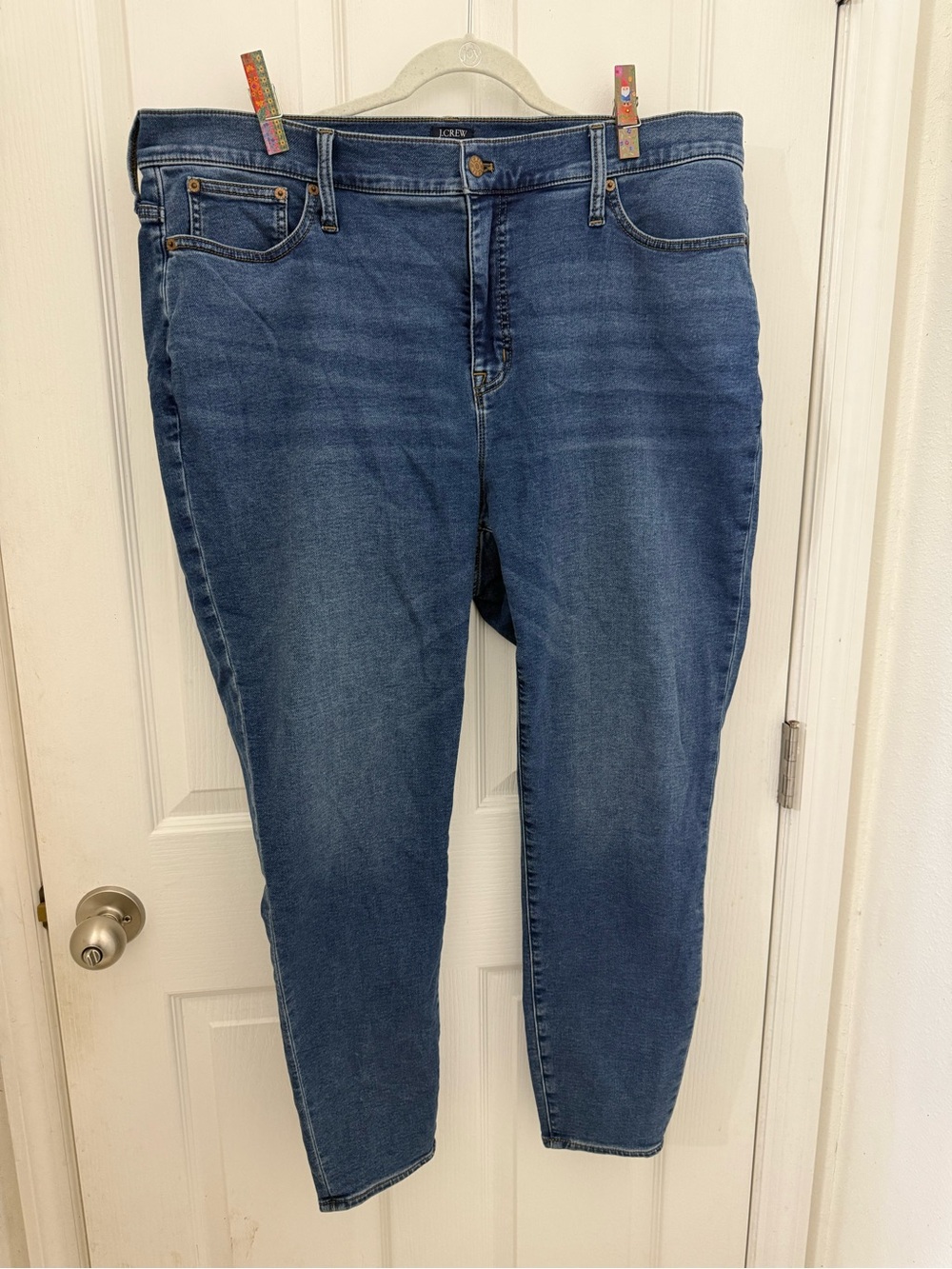 J. Crew Women's Mid-Rise Blue Skinny Jeans. Size 35.